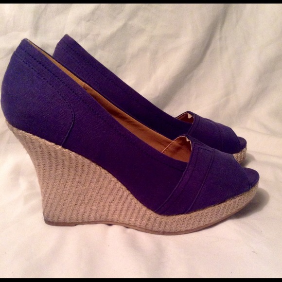Navy blue wedges
