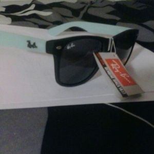 Matte Black and Teal Ray-Bans!