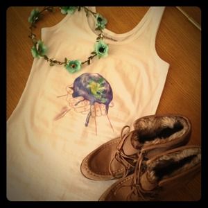 Hand drawn tank: melting Earth Hand drawn tank: melting Earth