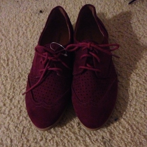 Maroon Oxfords