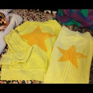 Classic Victoria Secret PINK yellow sweat suit
