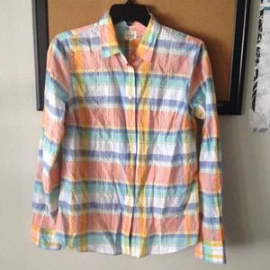NWT. J. Crew Colorful Shirt. Size S
