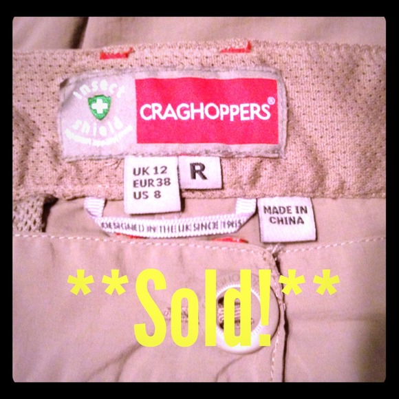 **Sold!** Craghoppers Insect Repellant Cargo Pants