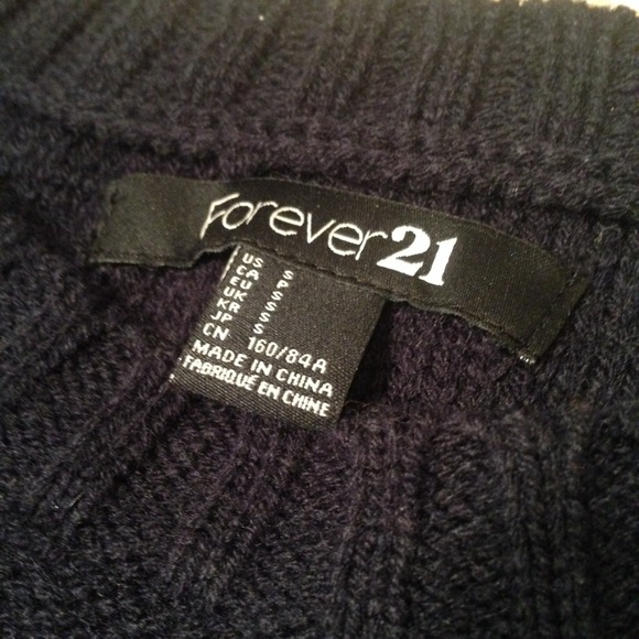 Hot Coral and Navy Sweater - Picture 3 of 3