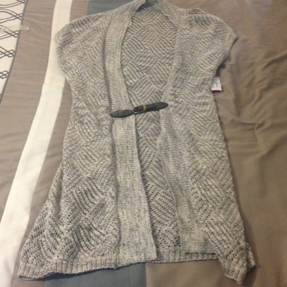 Gray cardigan