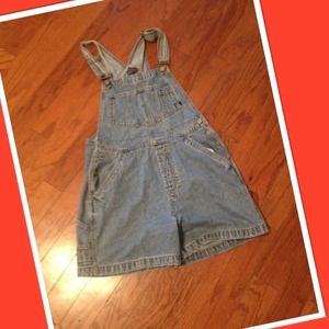 Denim Overall Shorts