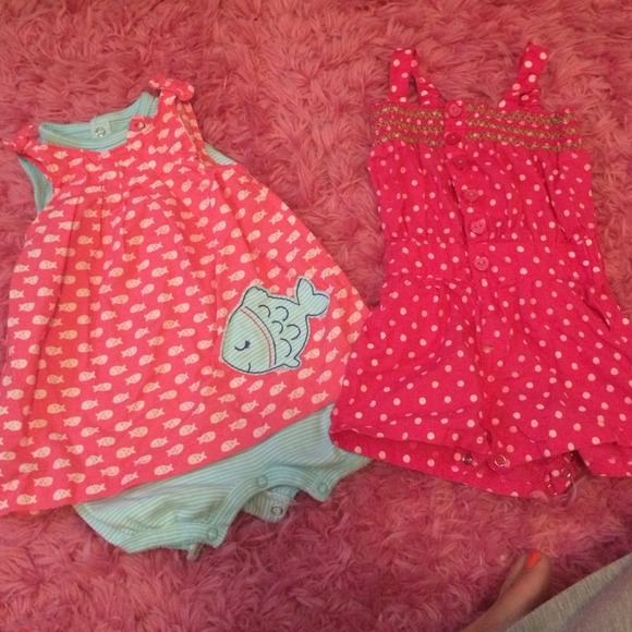 Two rompers 12 months