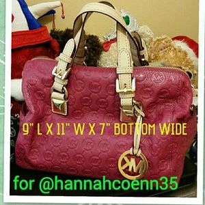 MK GRAYSON SATCHEL CROSS BODY BAG PEONY COLOR