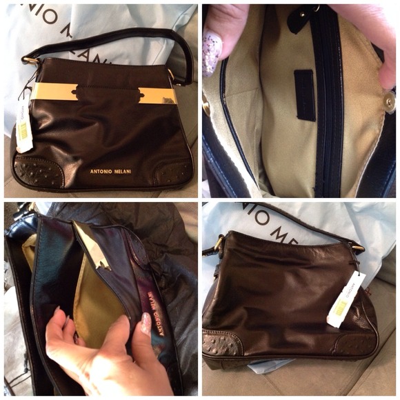 "AUTHENTIC" Antonio Melani (Black Leather) Handbag