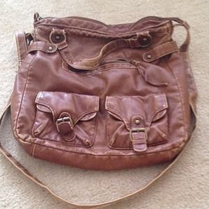 Medium brown cross body bag
