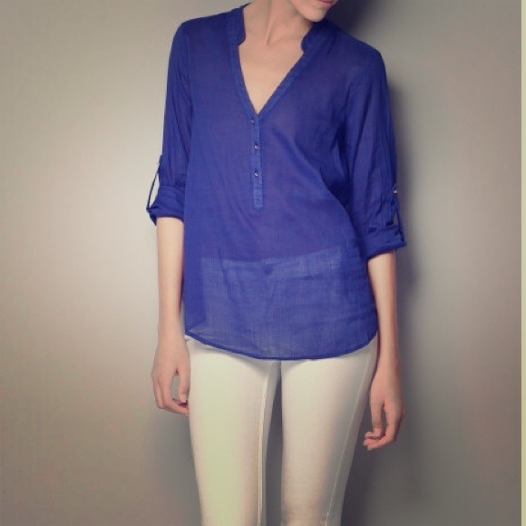 Ink blue Zara top
