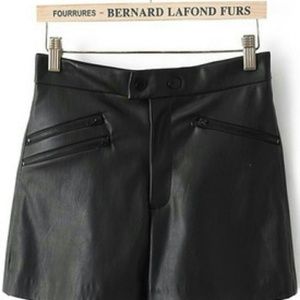Faux Leather Shorts