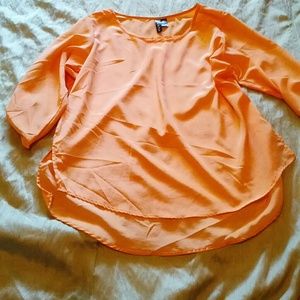 High and low  peach blouse. BOGO FREE