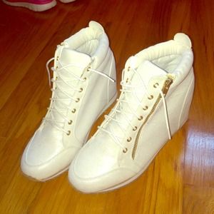 White Sneaker Wedges