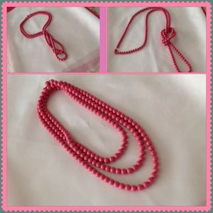 🎉HP🎉 Long Strand of Hot Pink Beads 🎉🎉