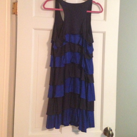 Navy/Royal Blue Tiered INC Racerback Dress - Picture 2 of 2