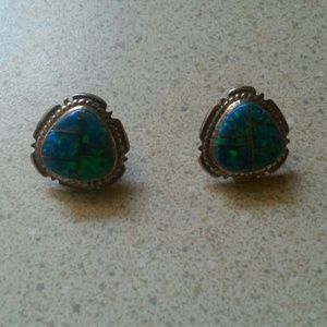 Fire opal earrings