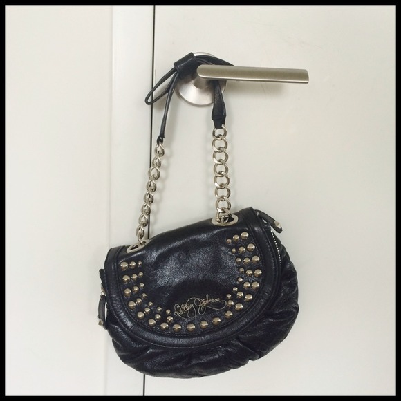 Betsey Johnson leather handbag with metallic studs