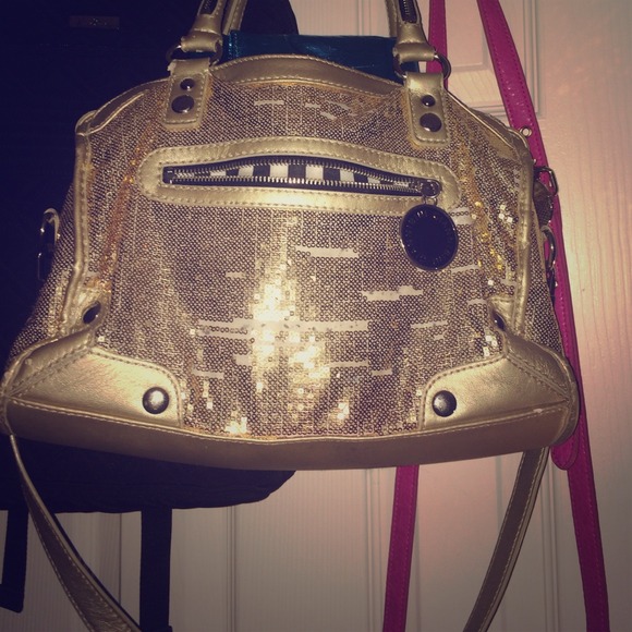 Gianni Bini gold sequined purse