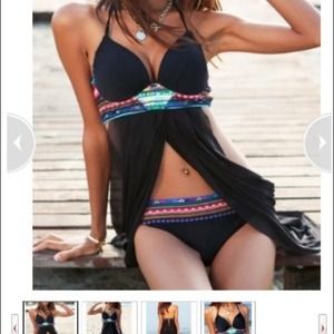 Two piece bathing suit! Very sexy!