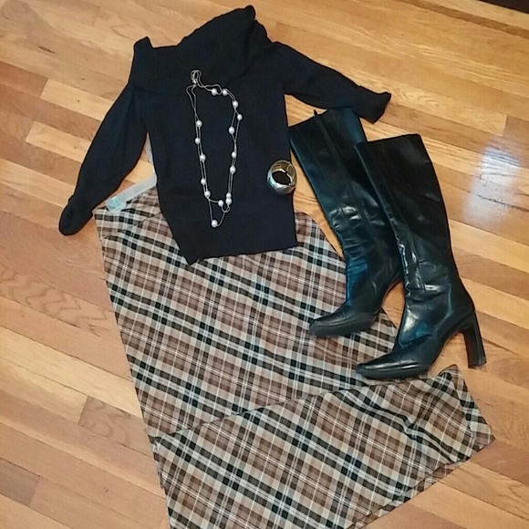 Long Plaid Skirt
