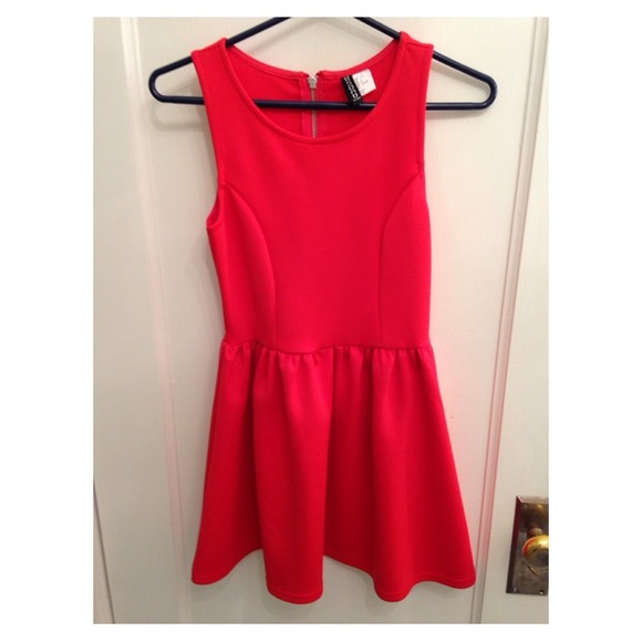 Red skater dress