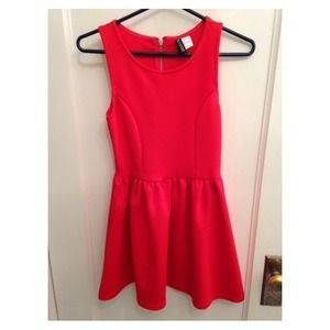 Red skater dress