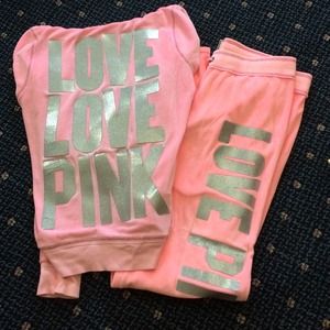 Victoria's secret PINK velour suit
