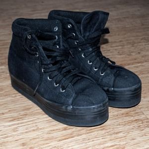 Jeffrey Campbell HOMG black platform sneaker