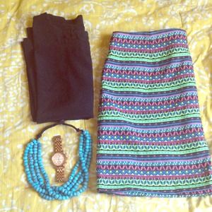 Tribal print skirt
