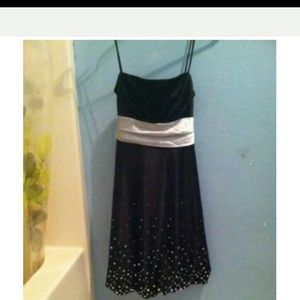 Black dress with silver sequins