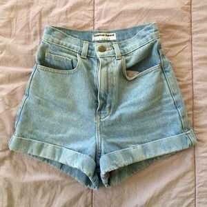 American Apparel High Waist Shorts & Tops Bundle
