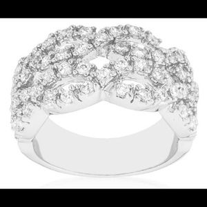 7.5ctw. Braided CZ Cocktail Ring