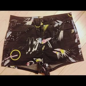 Topshop Moto pattern shorts high waisted