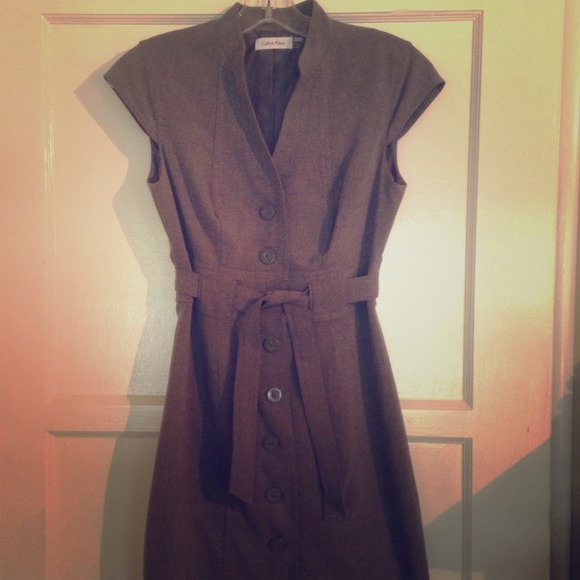 Calvin Klein 4P Grey Work/Office Dress.