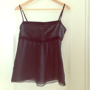 Bebe silk and sheer top