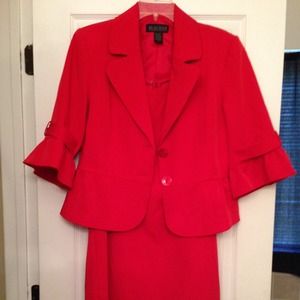 Red 2 piece suit