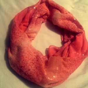 Coral Pink infinity scarf