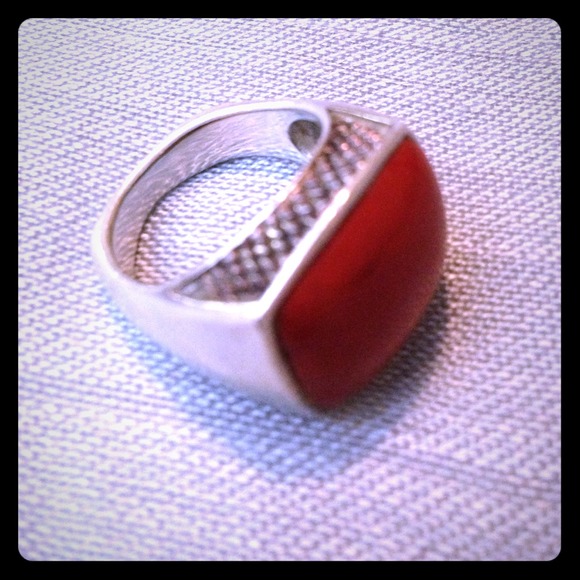 🍁Sterling Ring🍁Burnt Orange/Brownish🍁Stone🍁 - Picture 1 of 8