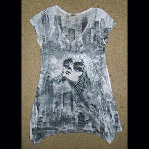 Grey & White design Shirt