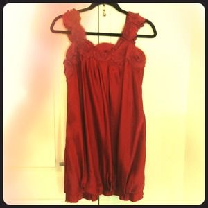 Ruby red BCBG silk dress. Perfect condition.
