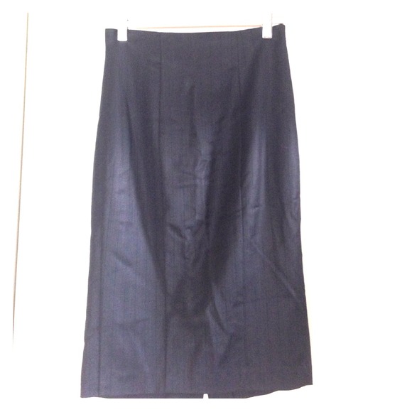 Bebe black pin stripe (red) pencil skirt