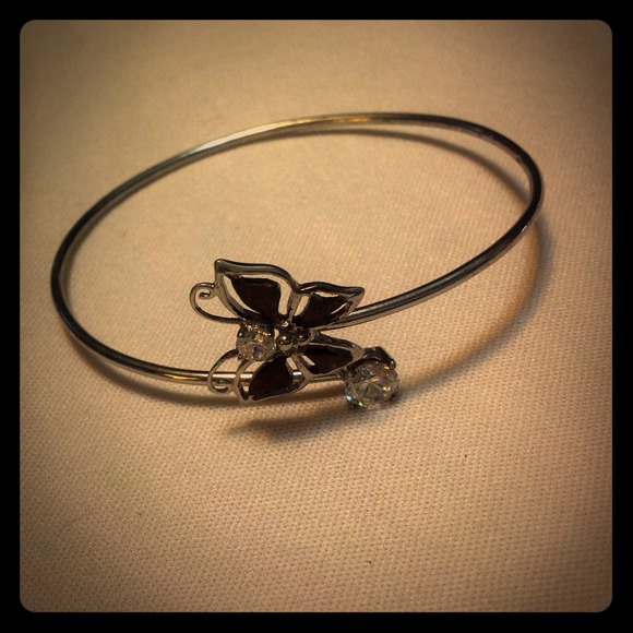 Silver butterfly bracelet