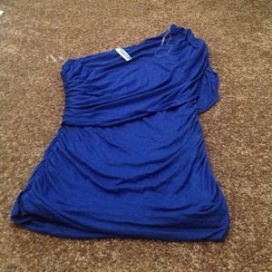 Royal blue one shoulder top