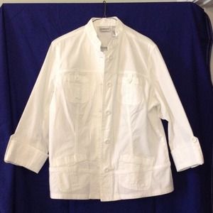 Chico's white jacket