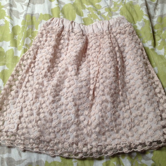 Fun floral lace skirt
