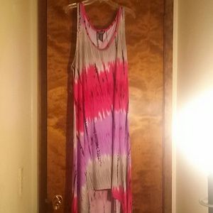 Hi-low tye dyed summer dress...comfortable!