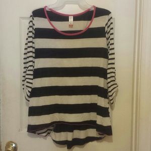 Cream and black stripped shirt