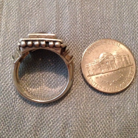 ❤️Sterling❤️Crystal❤️Marcasite❤️Ring❤️ - Picture 3 of 4