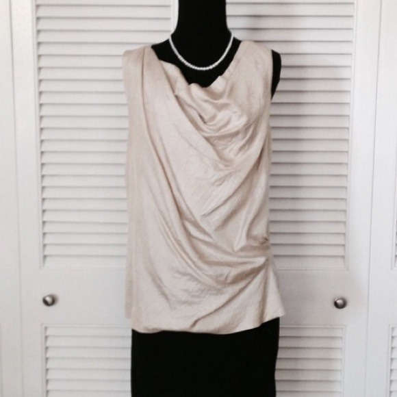 J. Crew Champagne Silk Crinkle Blouse - Picture 2 of 6